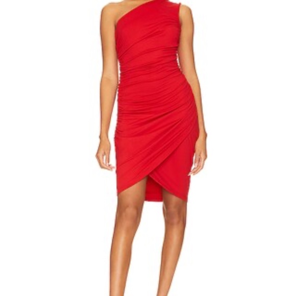 Susana Monaco One Shoulder Dress in Perfect Red - Picture 1 of 9